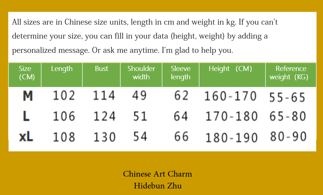 Traditional Chinese men's coat. Kung fu robe.