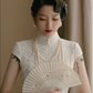 Traditional Chinese Wedding Lace Cheongsam Dress.