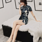 Blue Mini Cheongsam - Satin