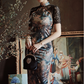 Sexy cheongsam dress with lace sleeves. Fully lined. custom dress