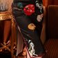 Black knee-length cheongsam dress. modern qipao. Custom dresses. Polyester and cotton blend