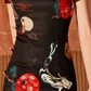 Black knee-length cheongsam dress. modern qipao. Custom dresses. Polyester and cotton blend