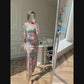 Handmade Modern Qipao .Jacquard floral cheongsam dress.EVEing dress